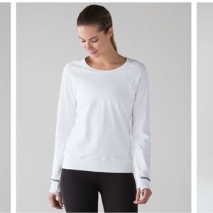 Lululemon Mind Over Miles Long Sleeve White
